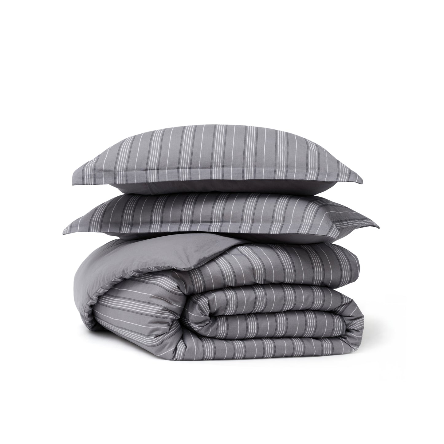 GentleSoft® Striped Washed Cotton Duvet Cover Set