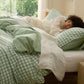 GentleSoft® Gingham Washed Cotton Duvet Cover Set