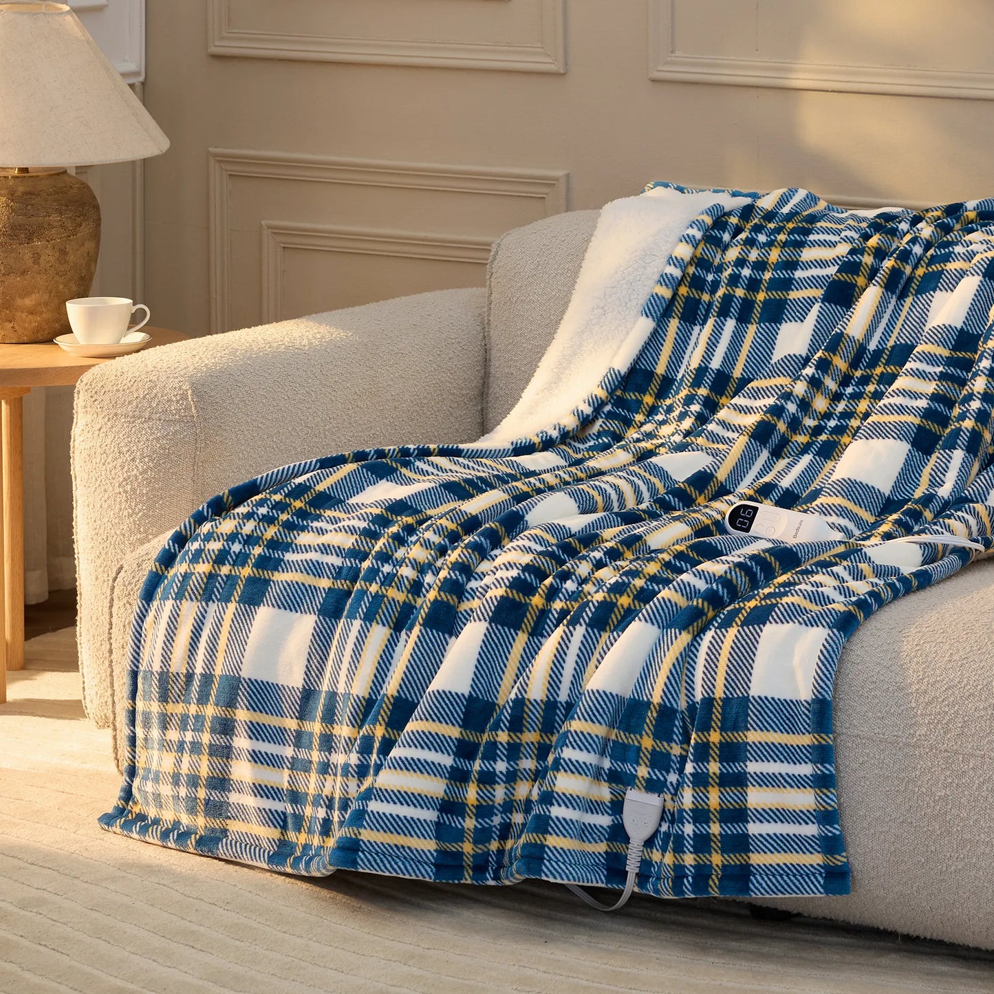 GentleSoft® Plaid Flannel Heated Blanket