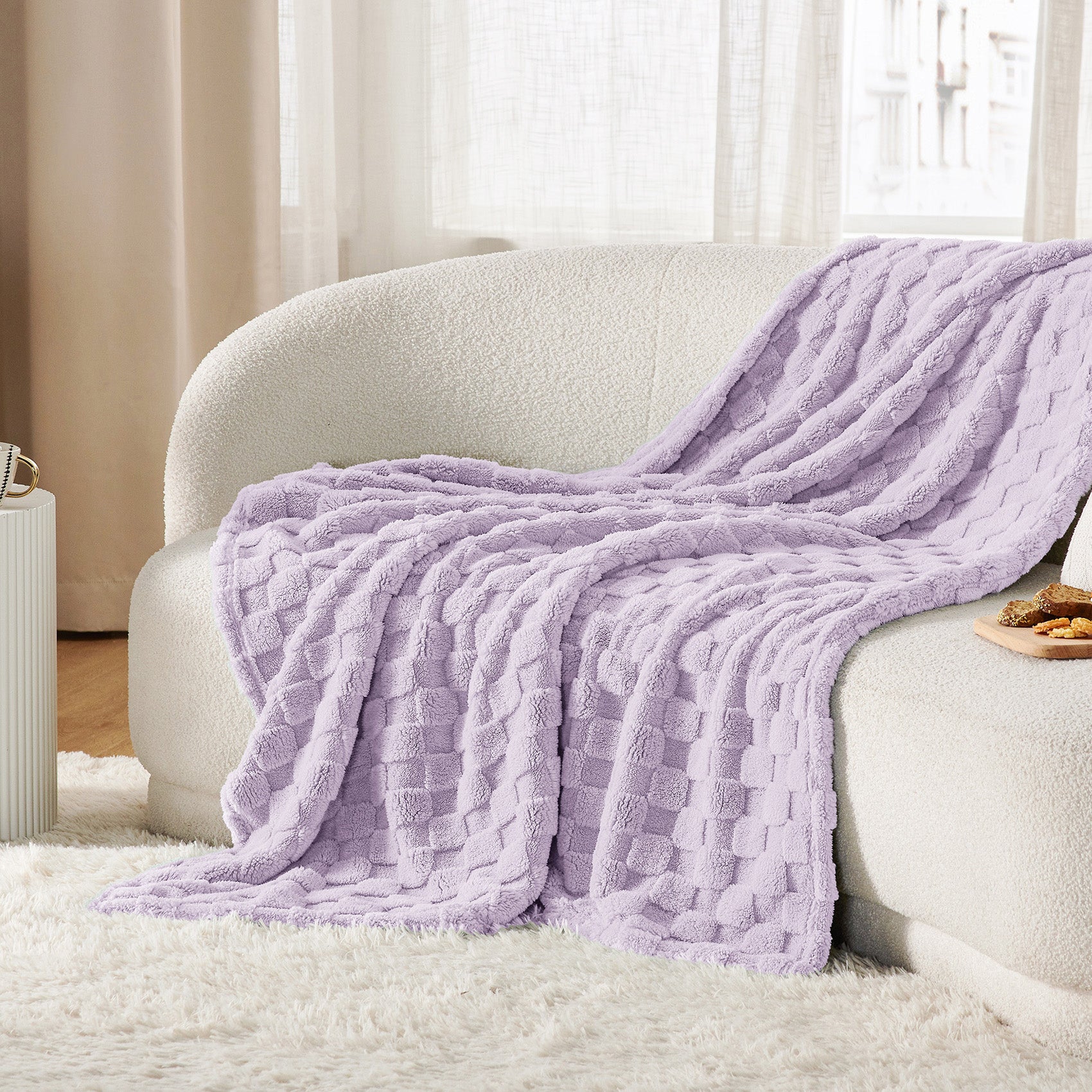 Jacquard Sherpa Blanket | Soft & Cozy Bedding – Bedsure