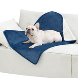 Reversible Sherpa and Microfiber Fleece Dog Blanket