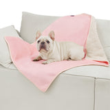 Reversible Sherpa and Microfiber Fleece Dog Blanket