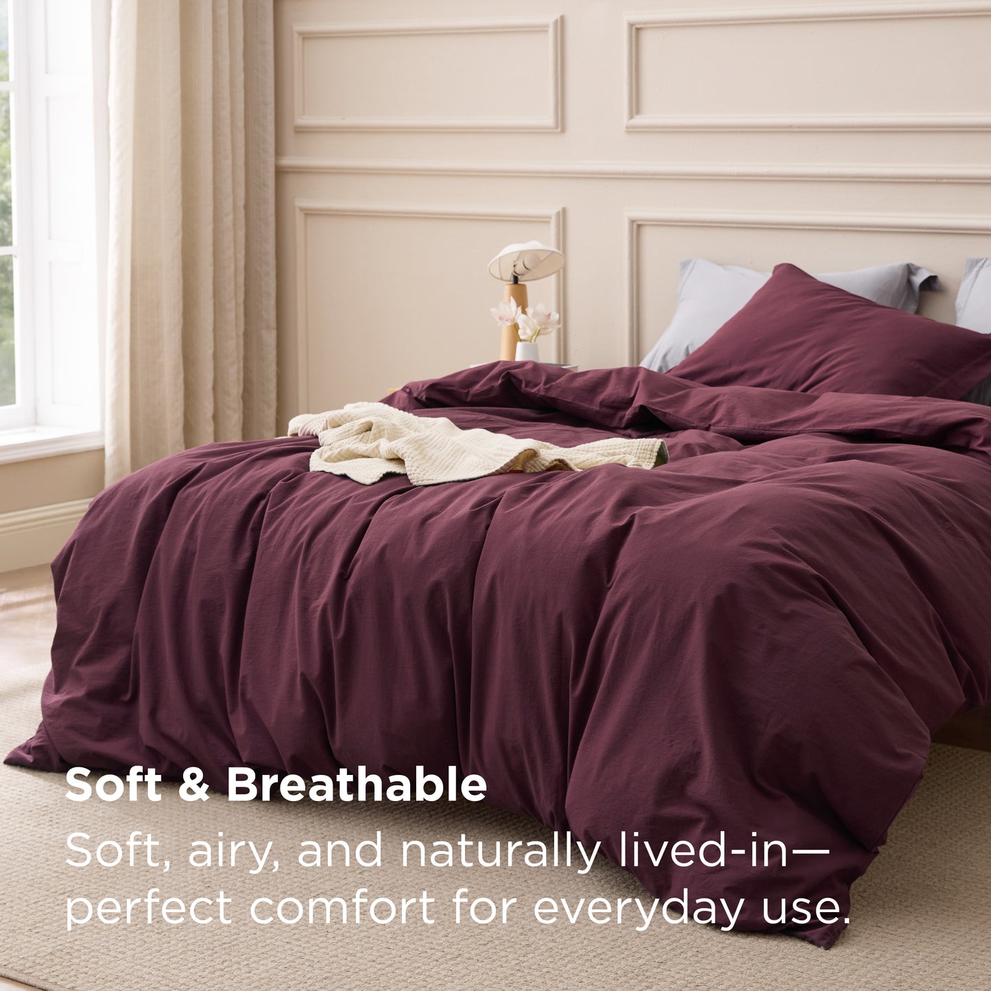 GentleSoft® Washed Cotton Duvet Cover Set