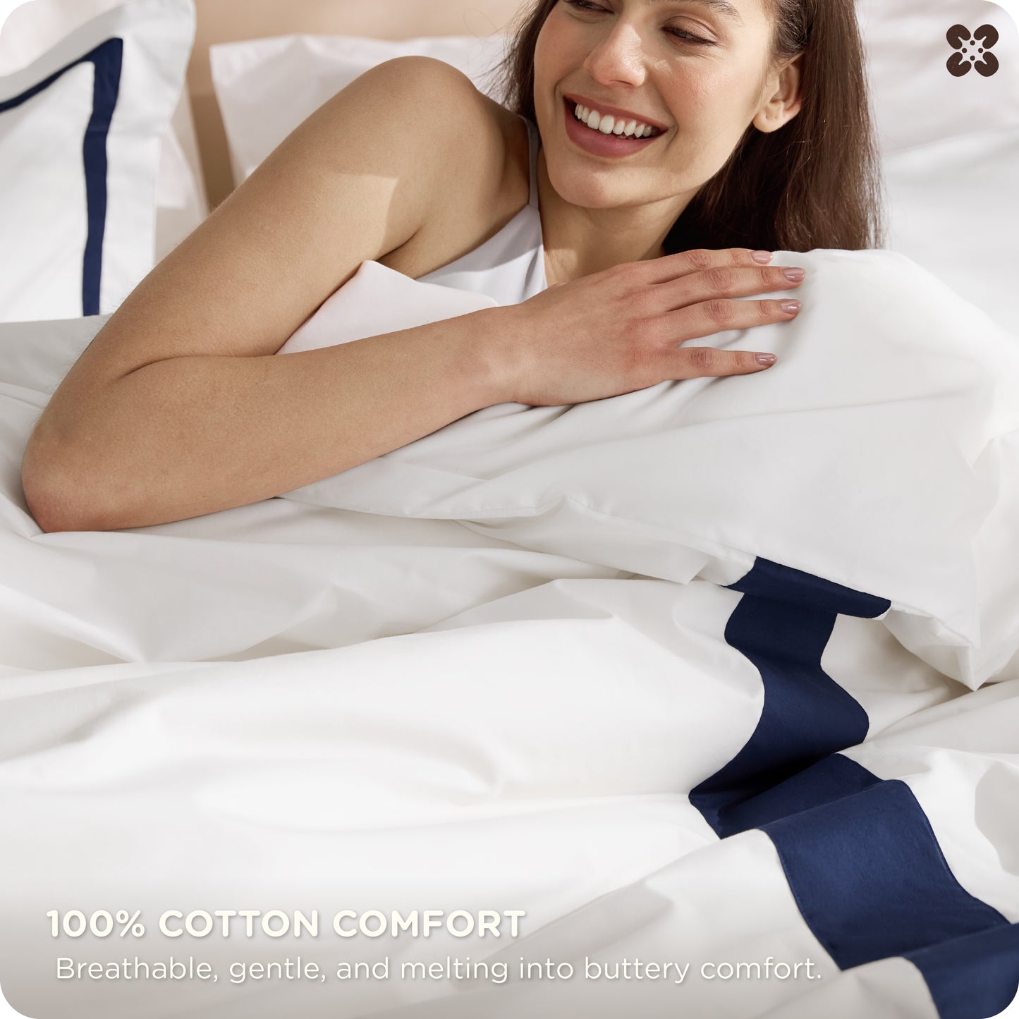 GentleSoft® Cotton Embroidered Hotel Duvet Cover Set