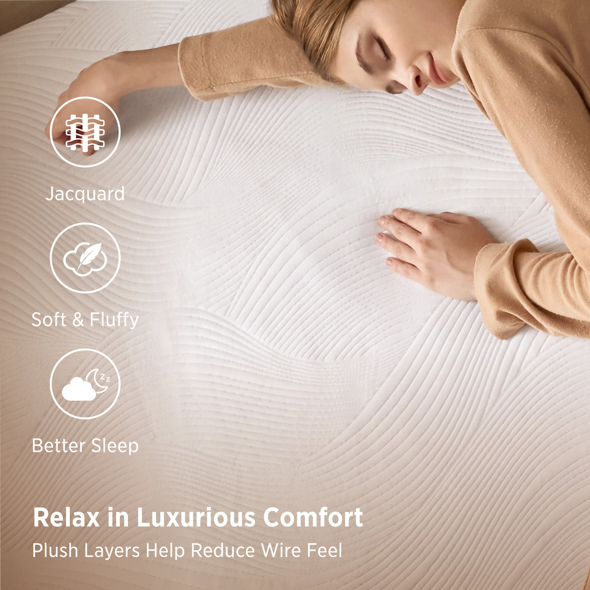 Luxury Jacquard Heated Mattress Pad