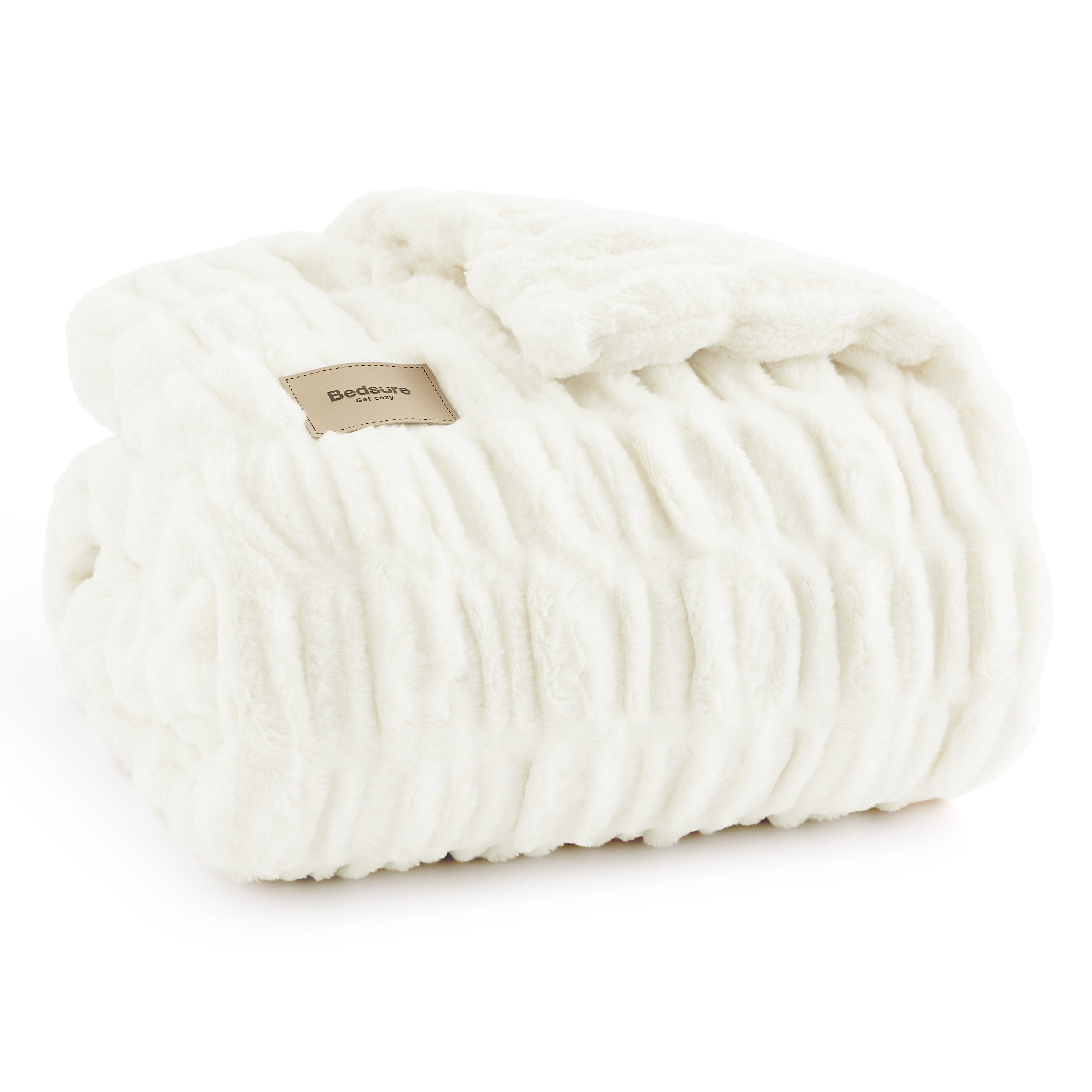 Double-sided Faux Fur Ruched Blanket
