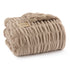 Bedsure beige double-sided faux fur ruched blanket with plush texture.