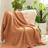 Air Yarn Knit Throw Blanket