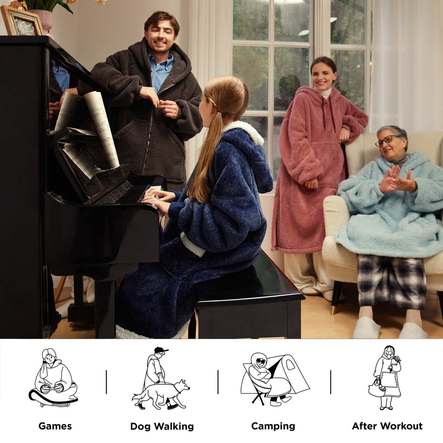 Sherpa Fleece Wearable Blanket