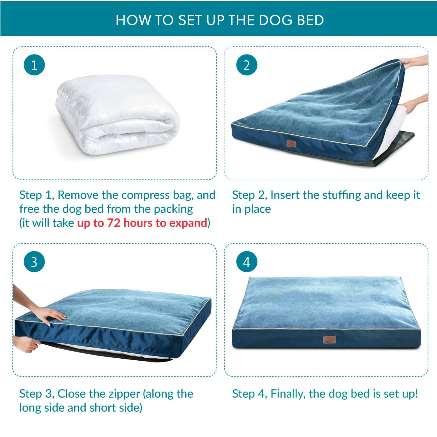 Plush Waterproof Dog Bed