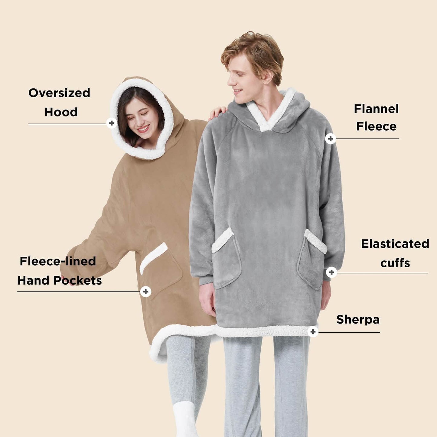 Sherpa Fleece Wearable Blanket
