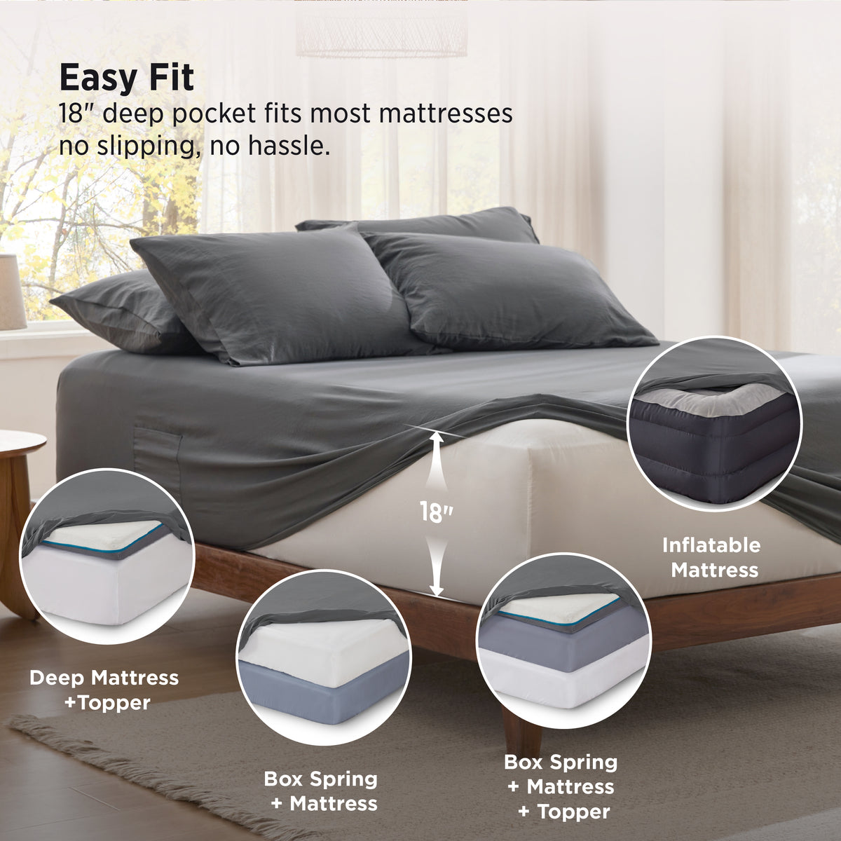 6-Pieces Extra Deep Sheet Sets