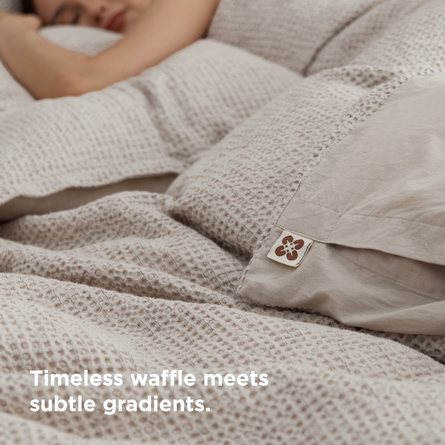 GentleSoft® Cotton Waffle Space-Dyed Duvet Cover Set