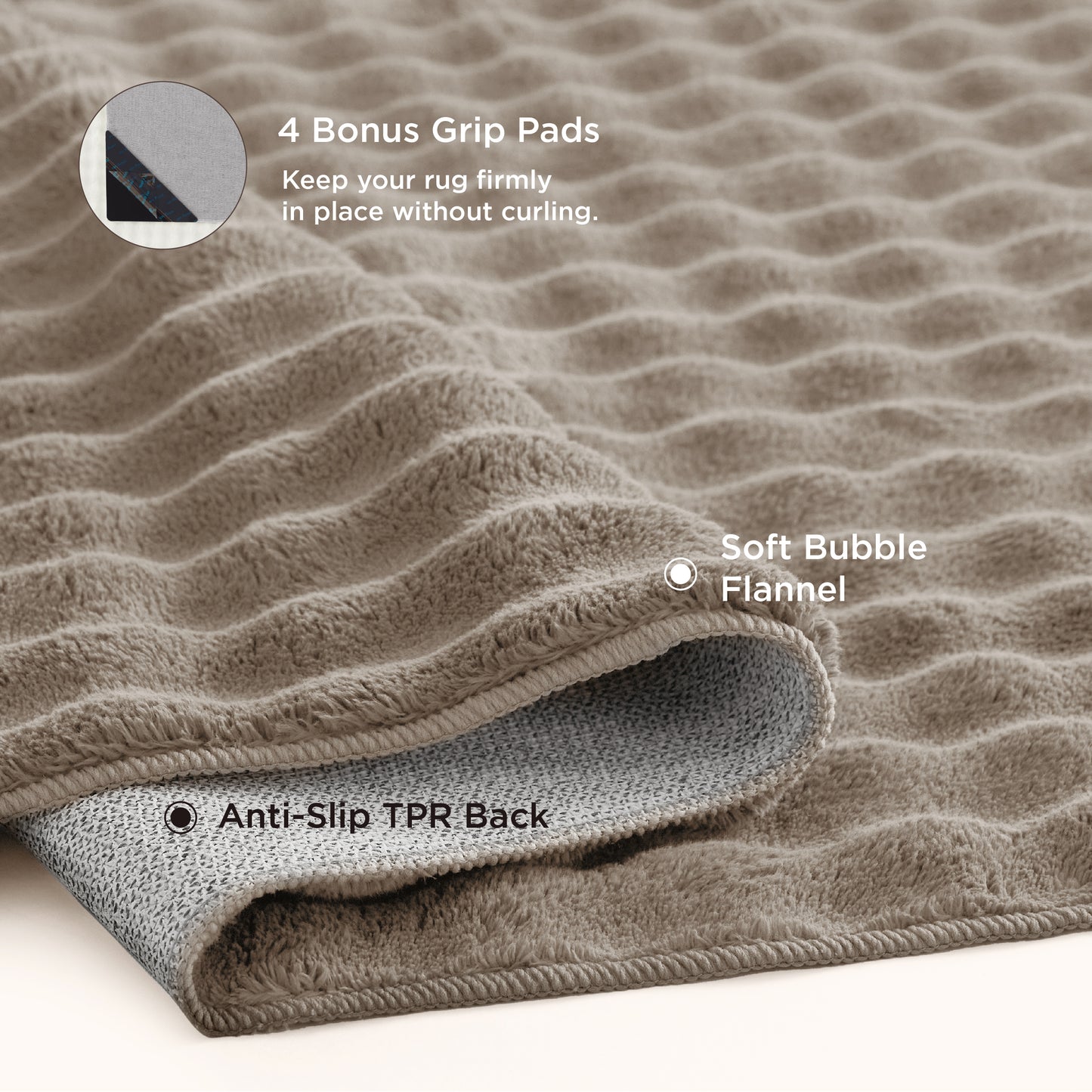 Bubble Flannel Area Rug