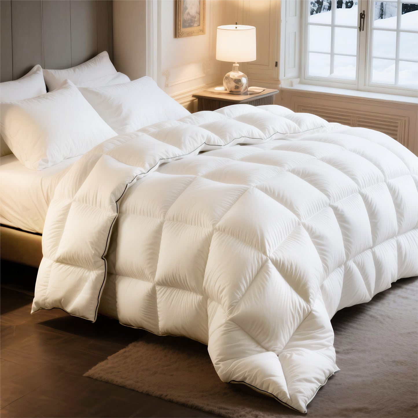 White Duck Down Feather Comforter