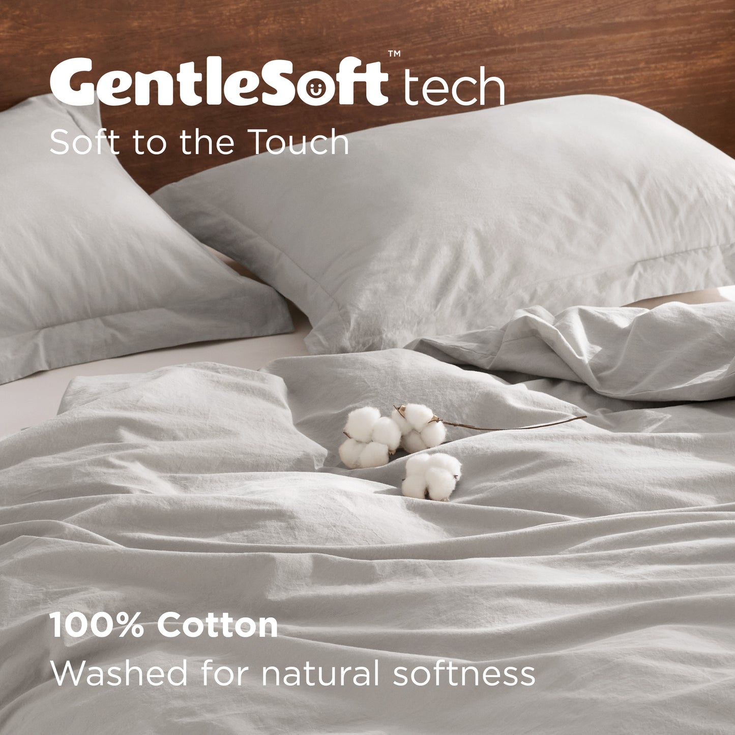 GentleSoft® Washed Cotton Duvet Cover Set