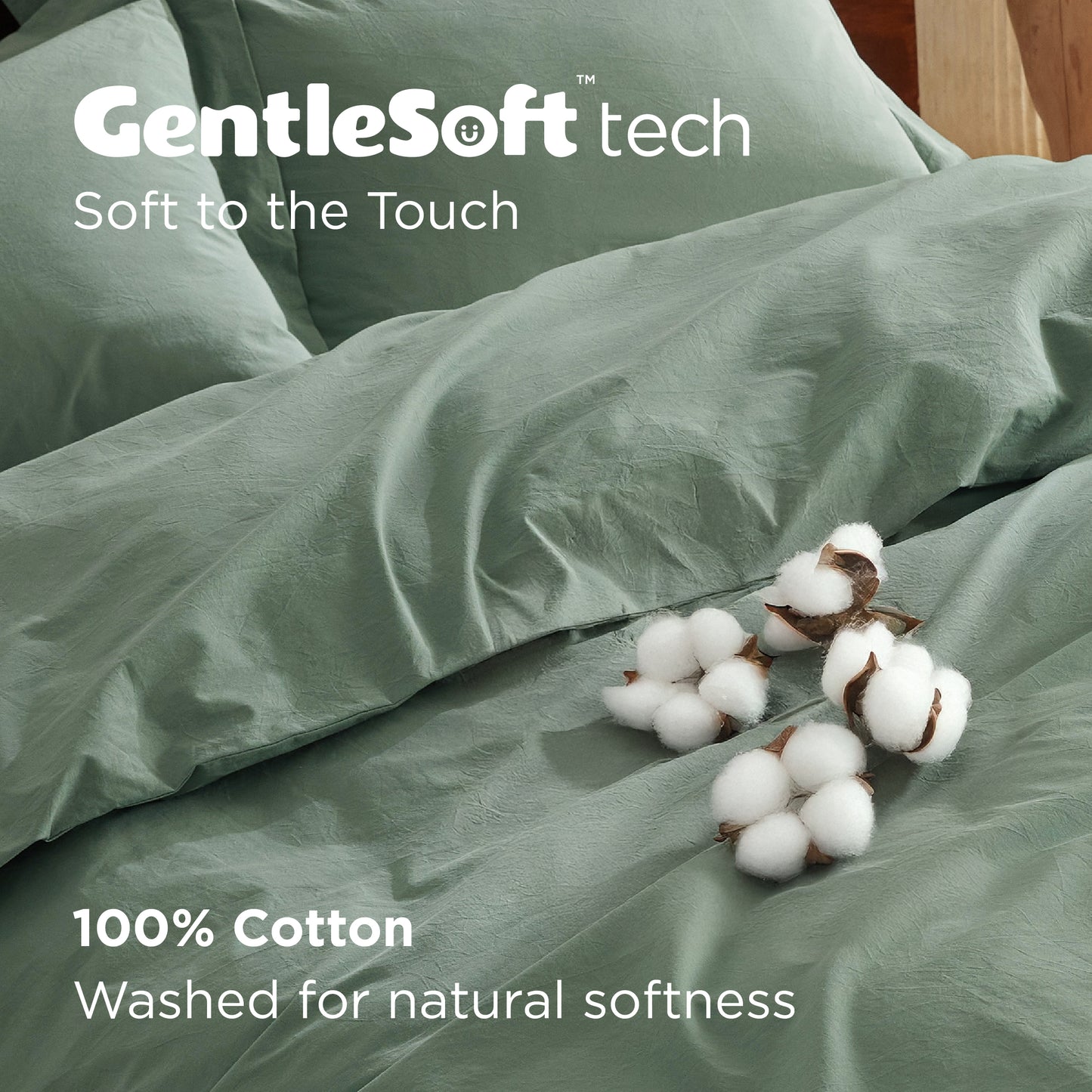 GentleSoft® Washed Cotton Duvet Cover Set