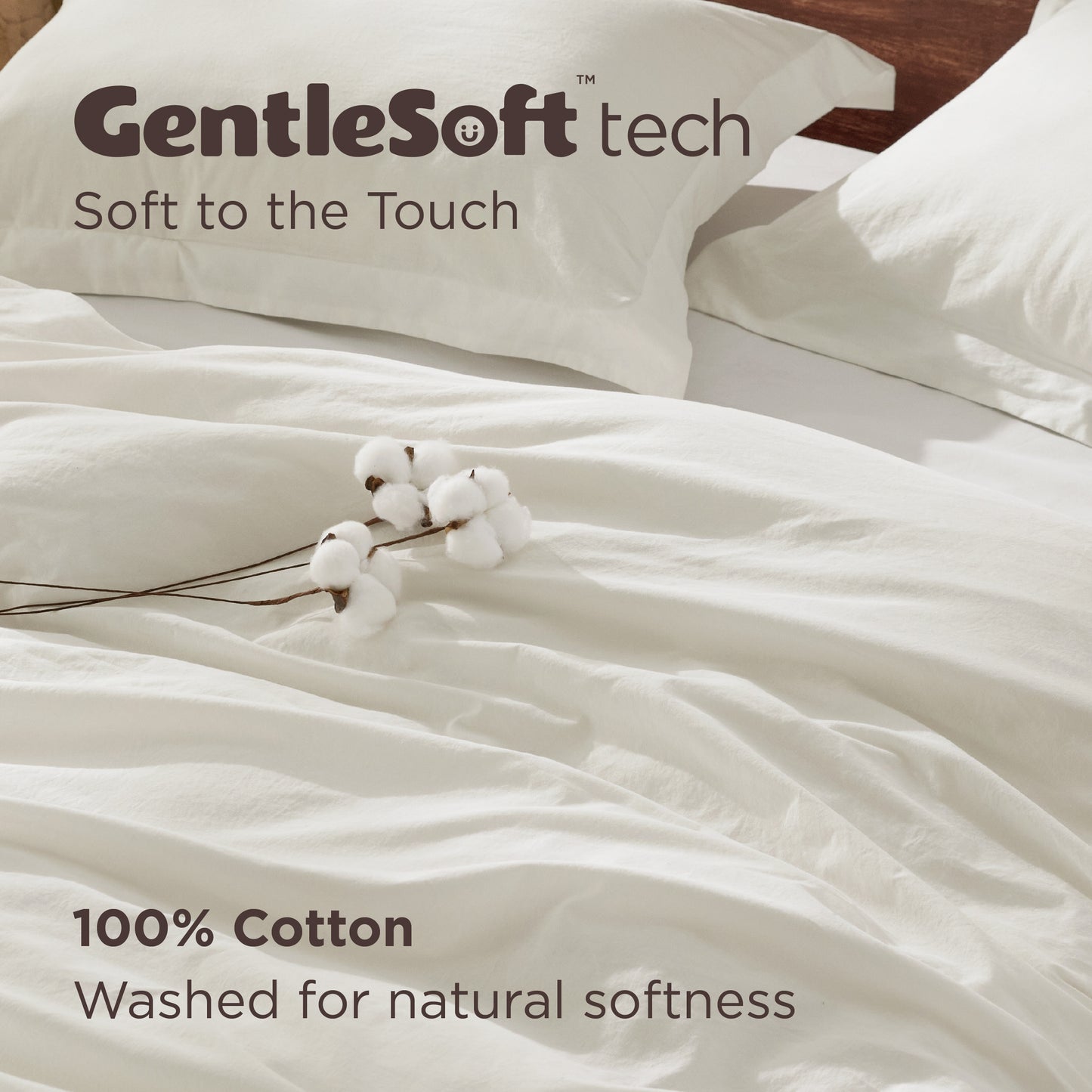 GentleSoft® Washed Cotton Duvet Cover Set