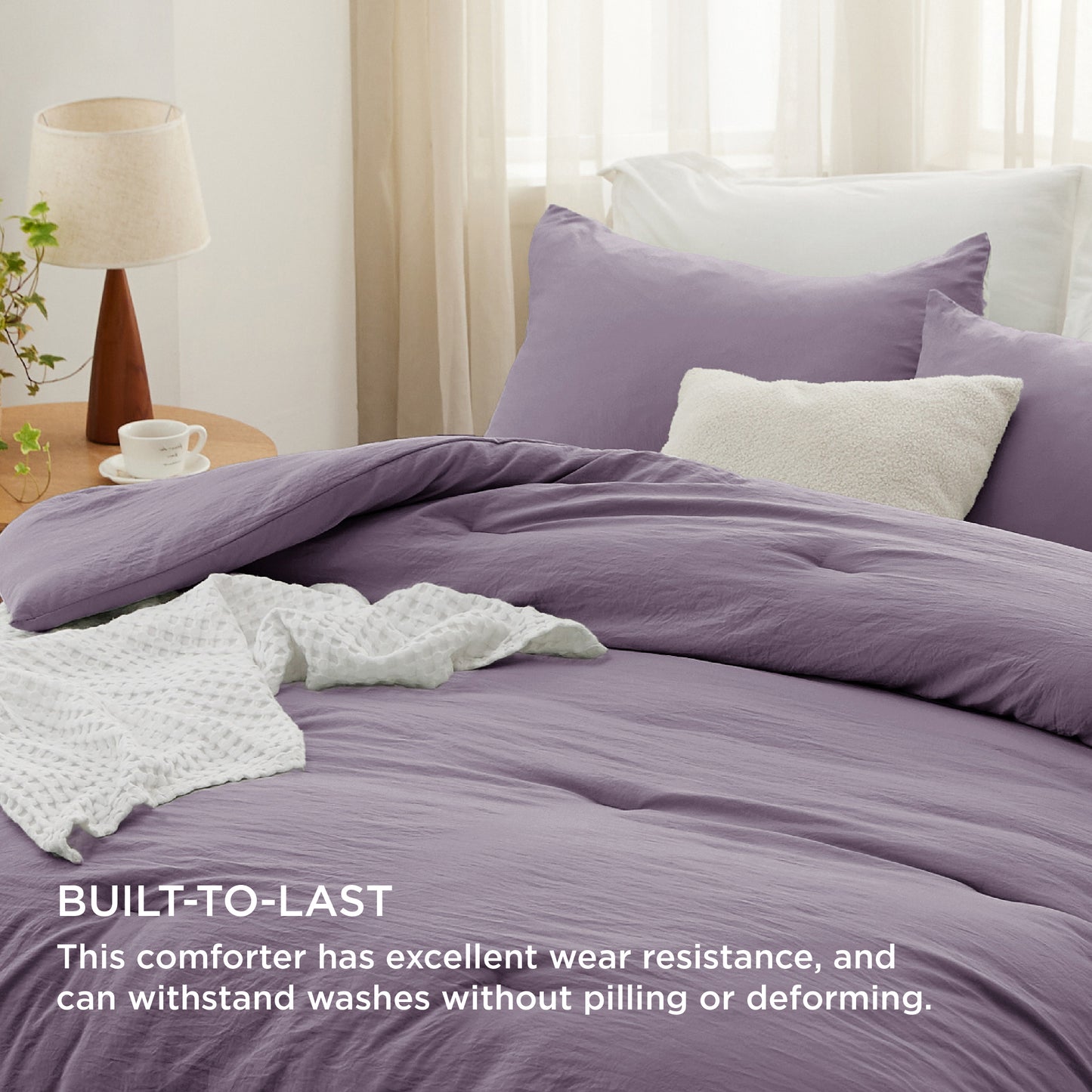 Prewashed Plain Comforter Set
