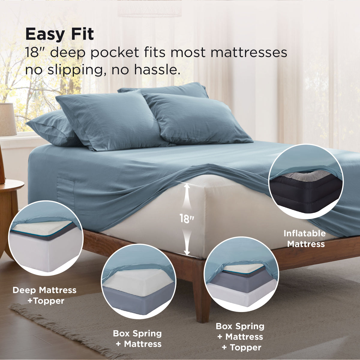 6-Pieces Extra Deep Sheet Sets