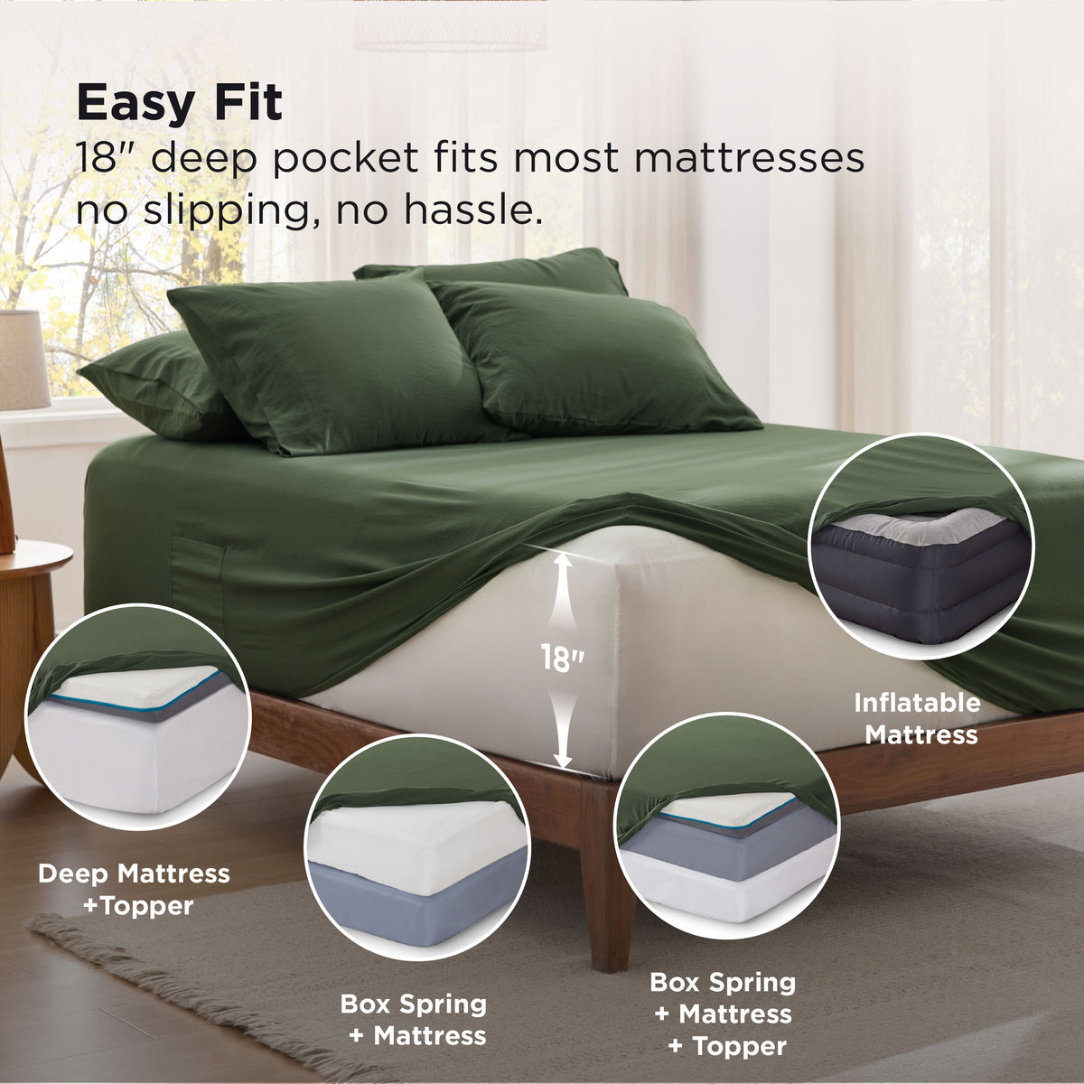 6-Pieces Extra Deep Sheet Sets