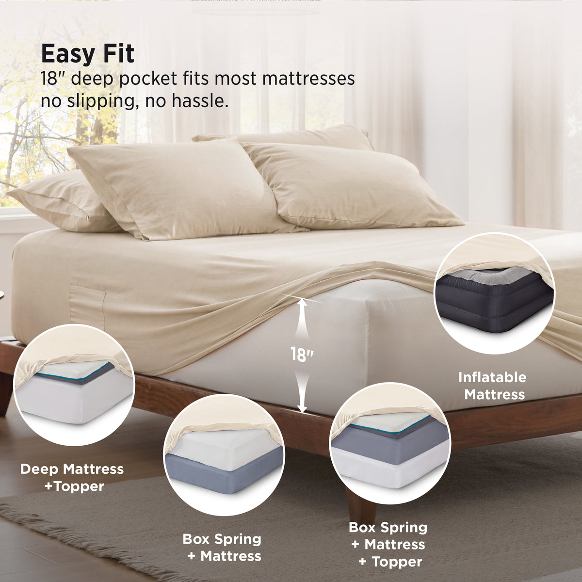6-Pieces Extra Deep Sheet Sets
