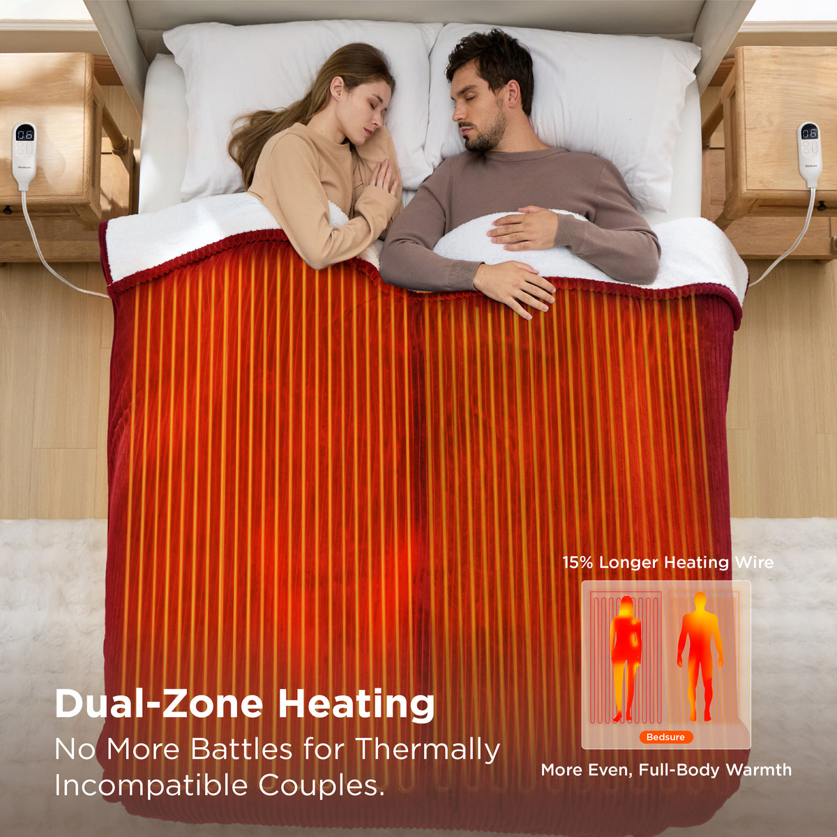 Ribbed Heated Blanket