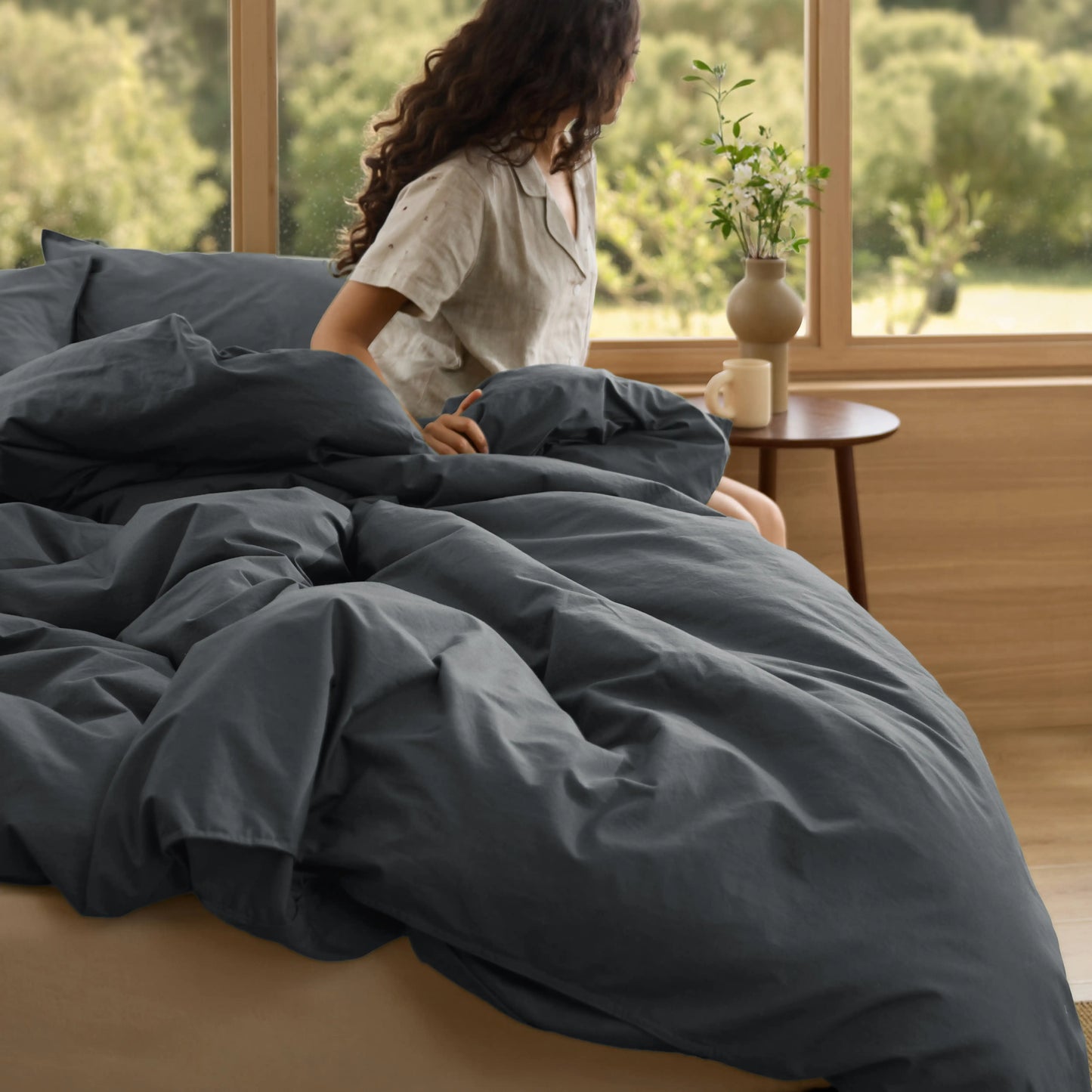 GentleSoft™  Slub Cotton Duvet Cover Set