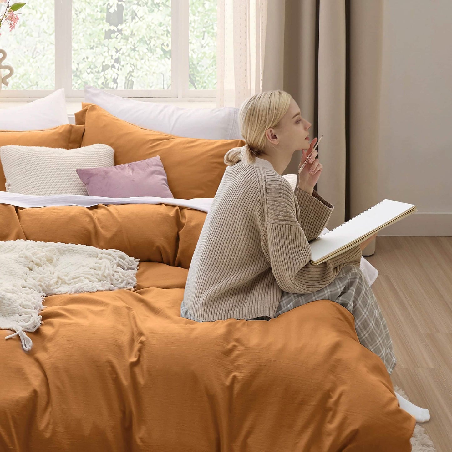 ButterySoft Ultra Soft Hypoallergenic Microfiber Duvet Cover Set