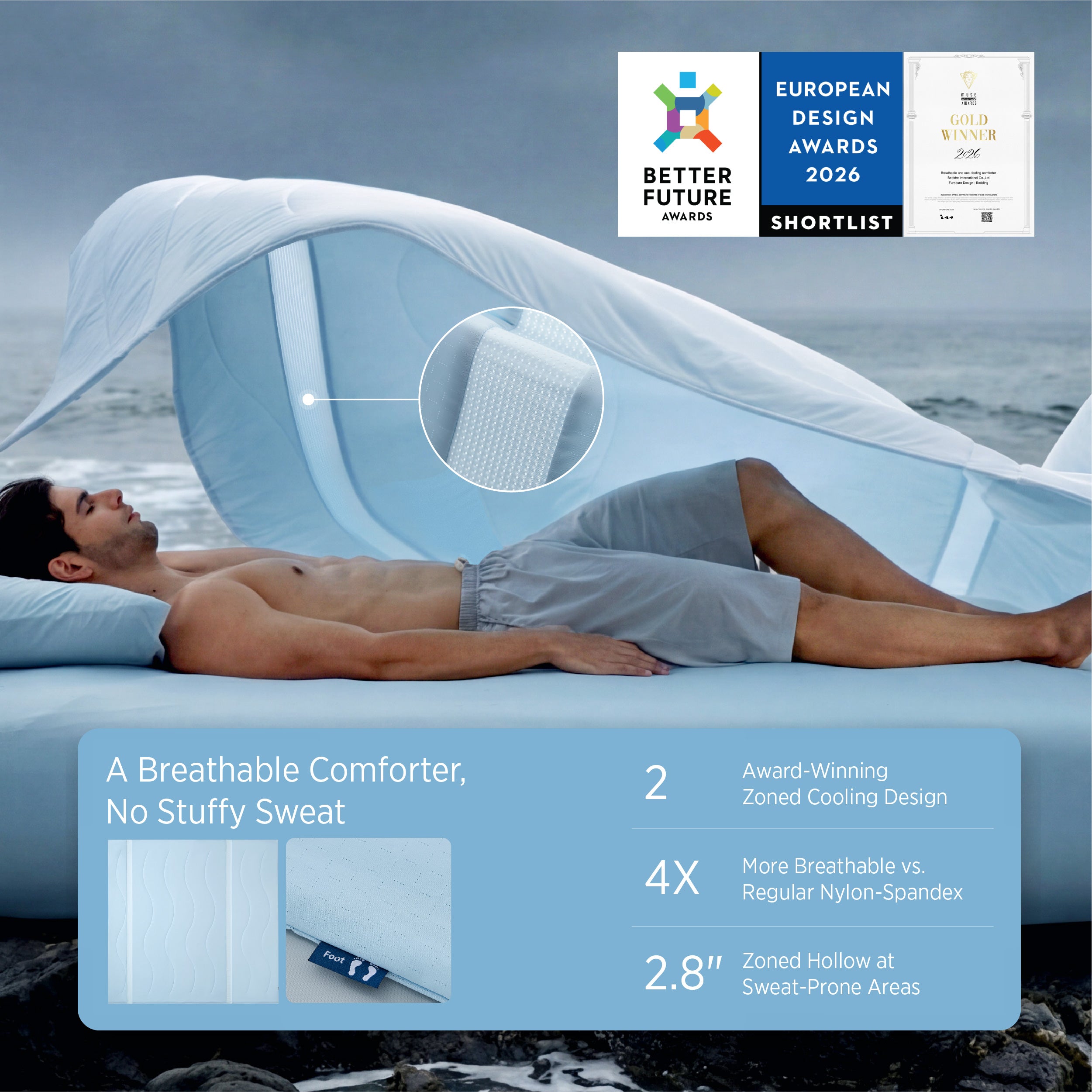 シーツ・カバー Bed Pad Cool/Comforter CoolOrganicCotton Cooloxy Breathable Cooling Comforter | Soft Tencel Fill – Bedsure