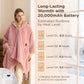 GentleSoft® Heated Shaggy Fleece Blanket Hoodie