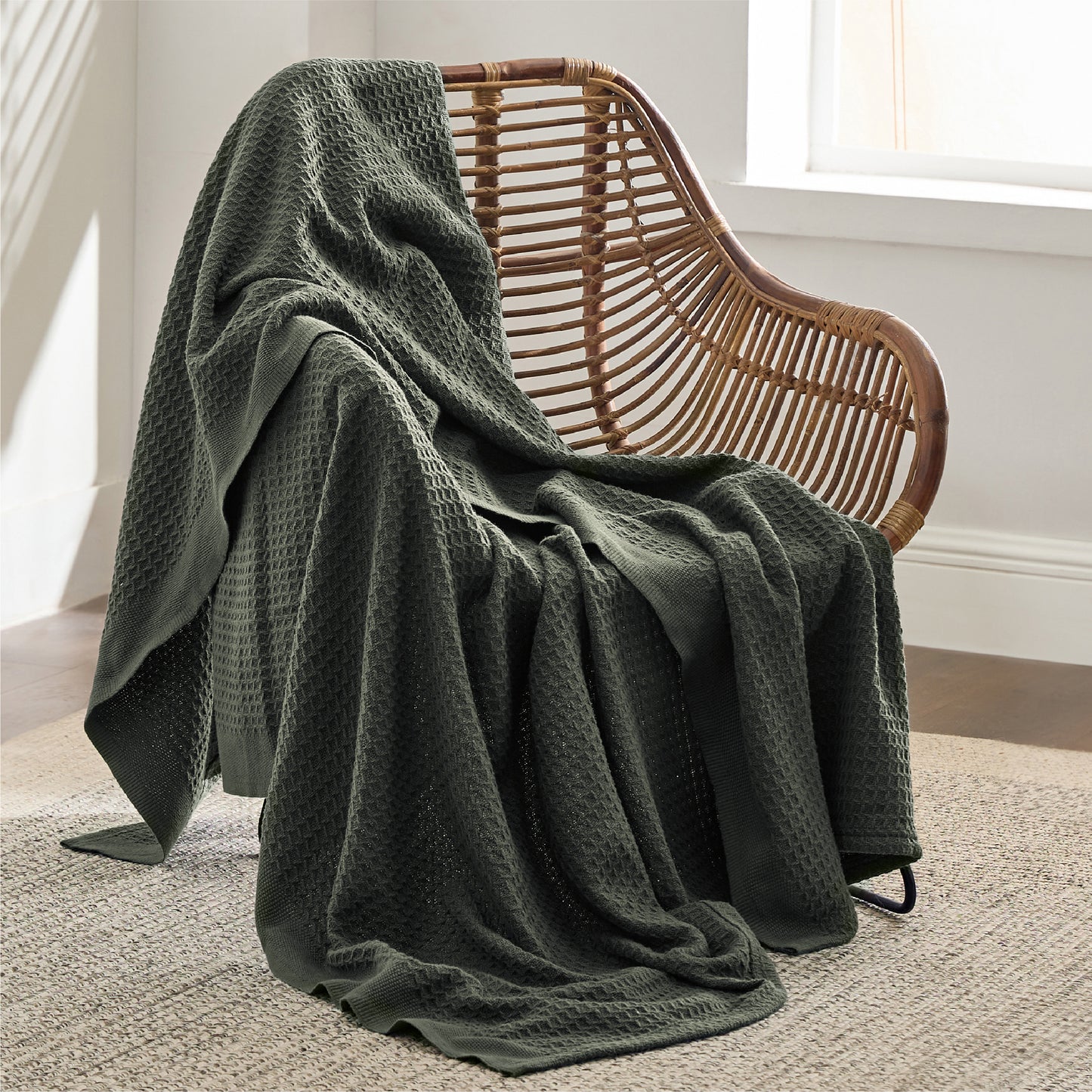 Cotton Waffle Weave Blanket