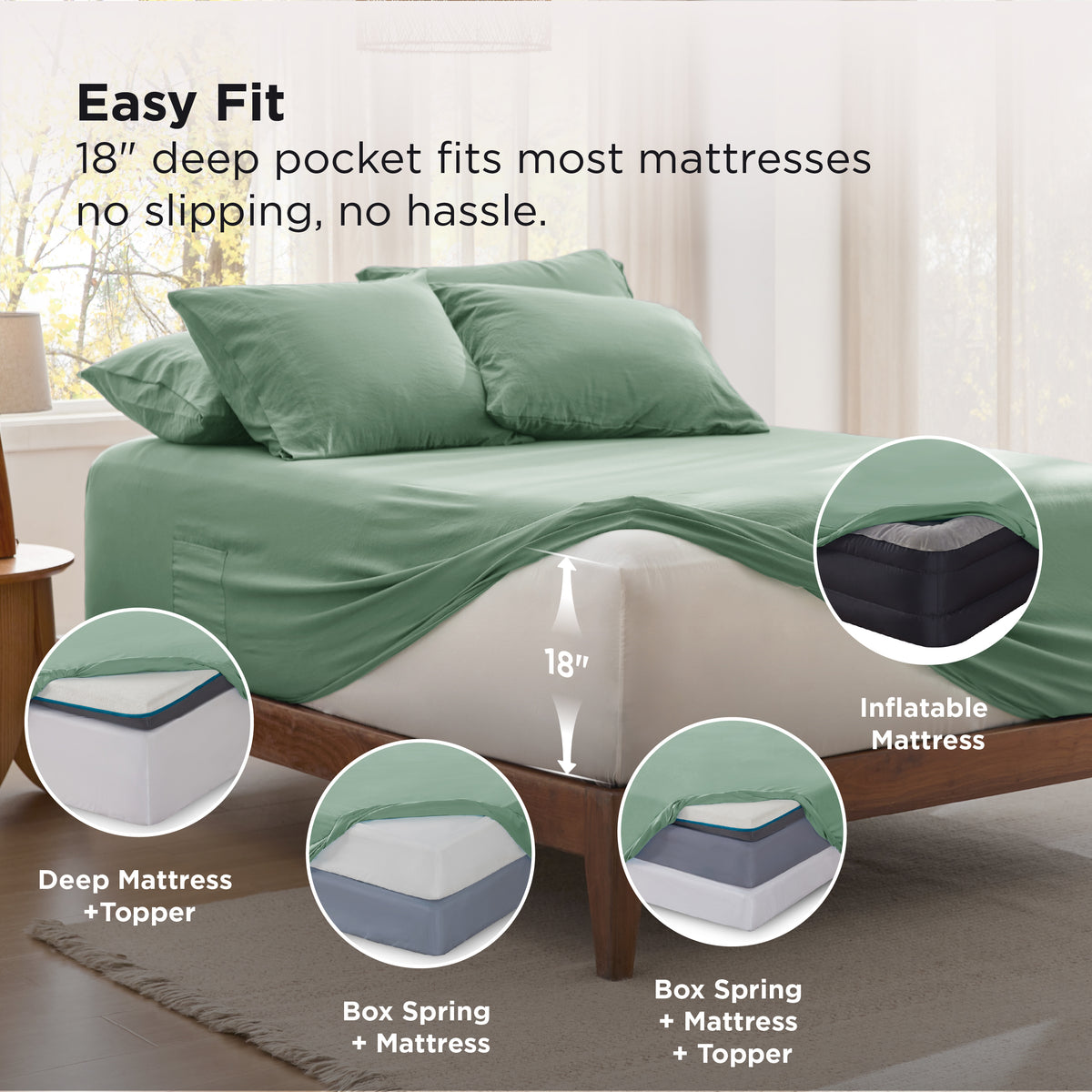 6-Pieces Extra Deep Sheet Sets