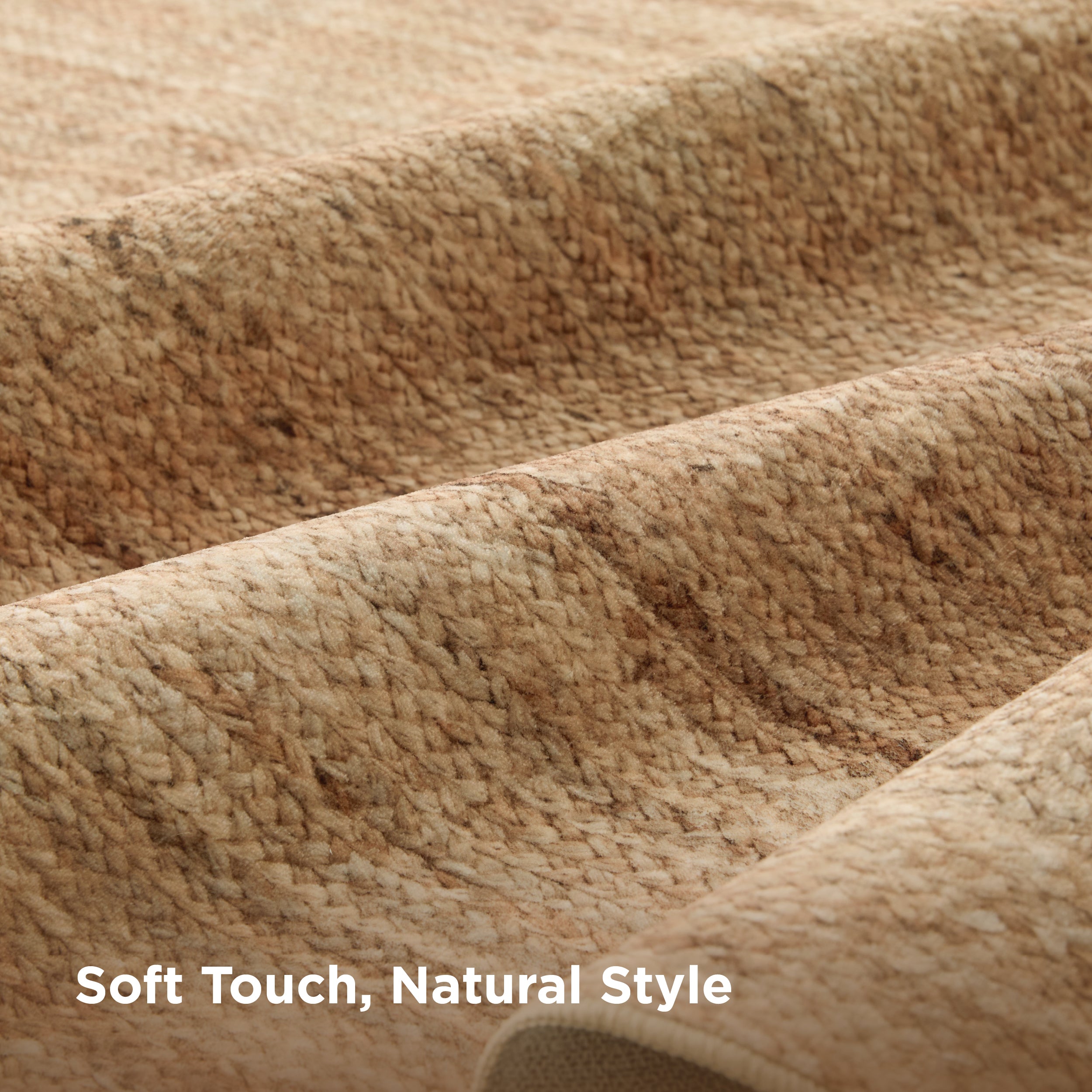 Faux Cashmere Jute-Look Area Rug