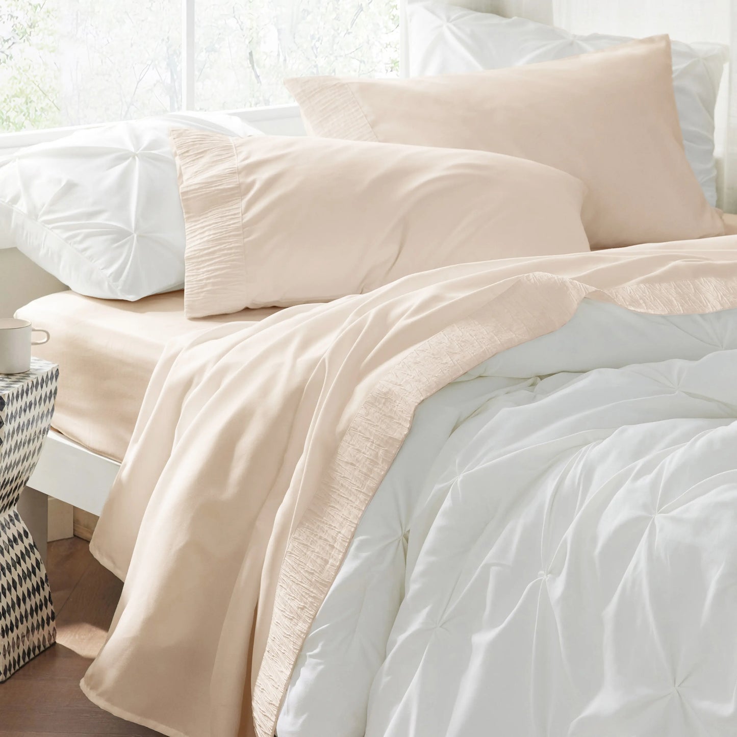 Ruched Sheet Set