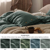 Cotton Linen Hybrid Duvet Cover Set