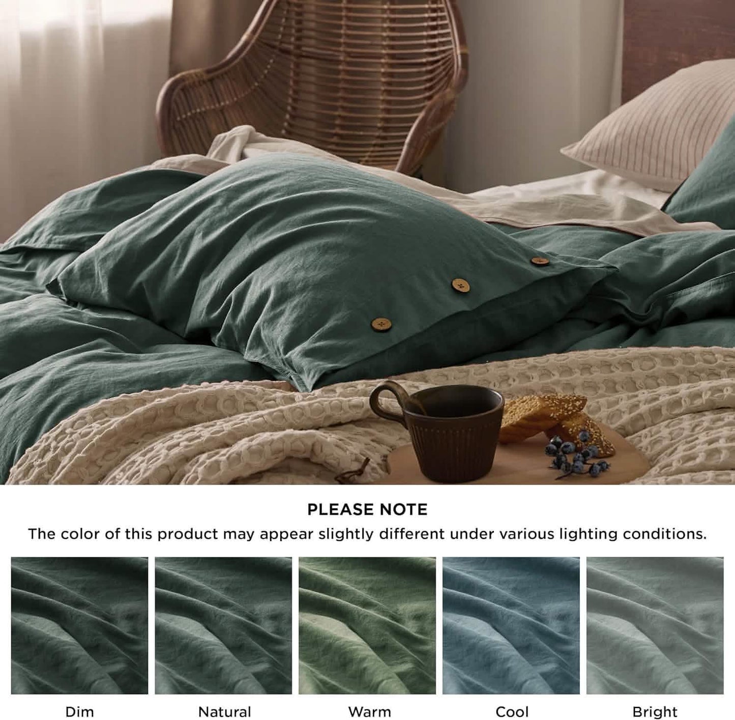 Cotton Linen Hybrid Duvet Cover Set