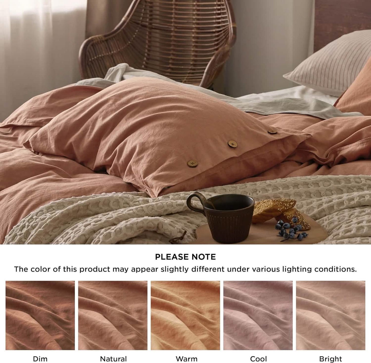 Cotton Linen Hybrid Duvet Cover Set