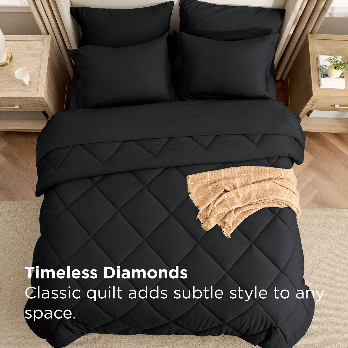 Gentlesoft® Diamond Quilted Bed-in-a-bag