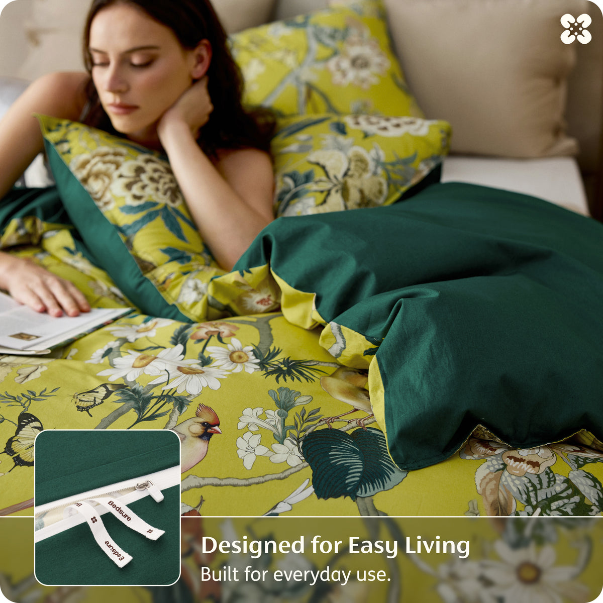 100% Cotton Patterned Duvet Cover Set