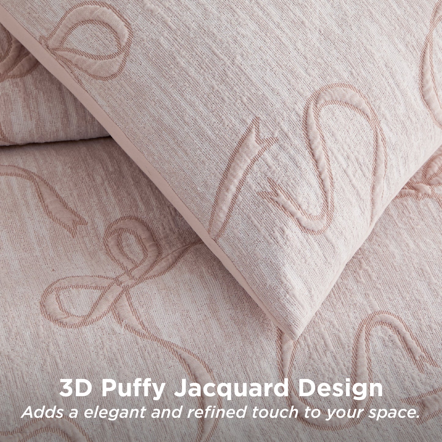 Graceful Bow Jacquard Comforter Set