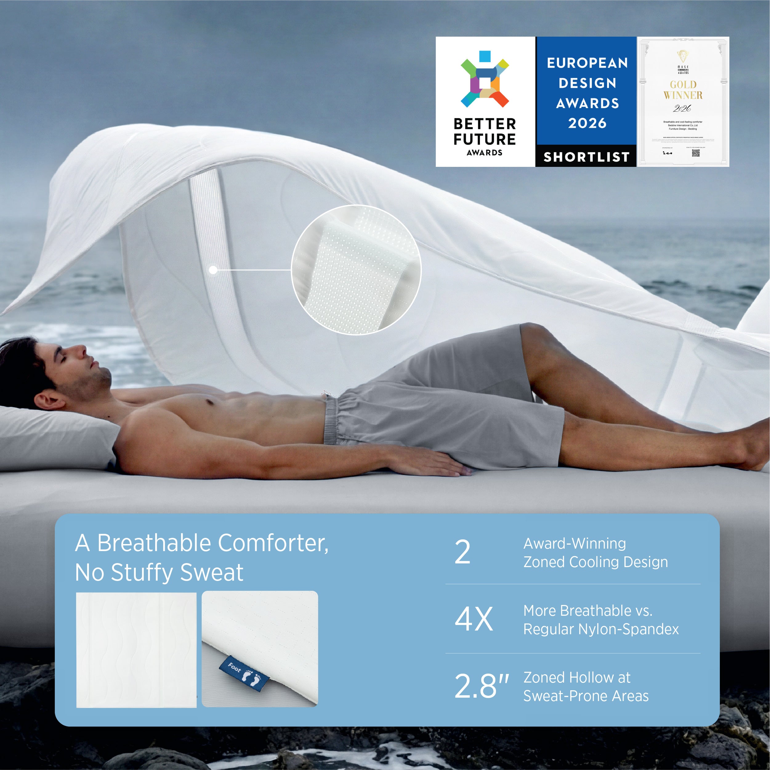 Cooloxy Breathable Cooling Comforter | Soft Tencel Fill – Bedsure
