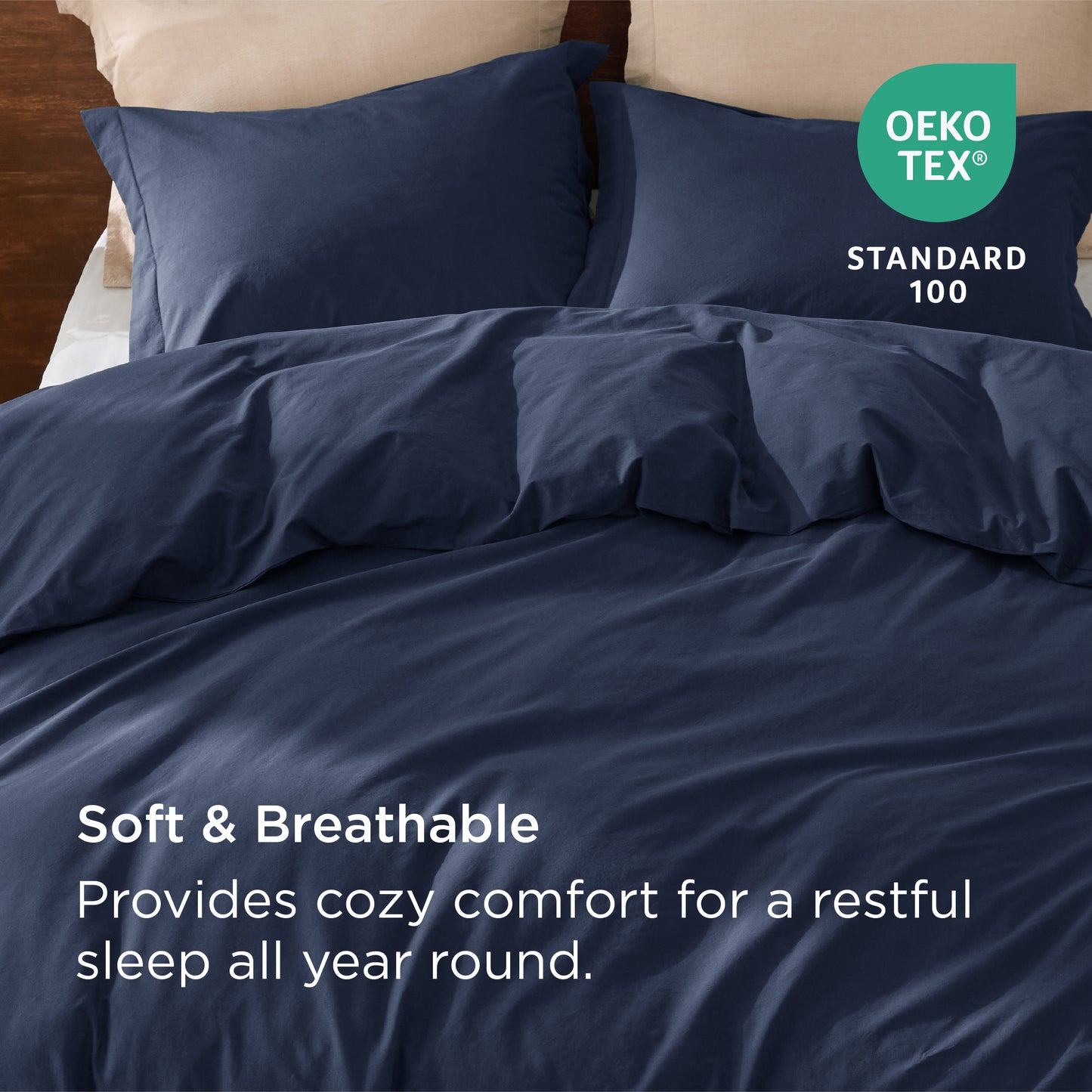 GentleSoft® Washed Cotton Duvet Cover Set