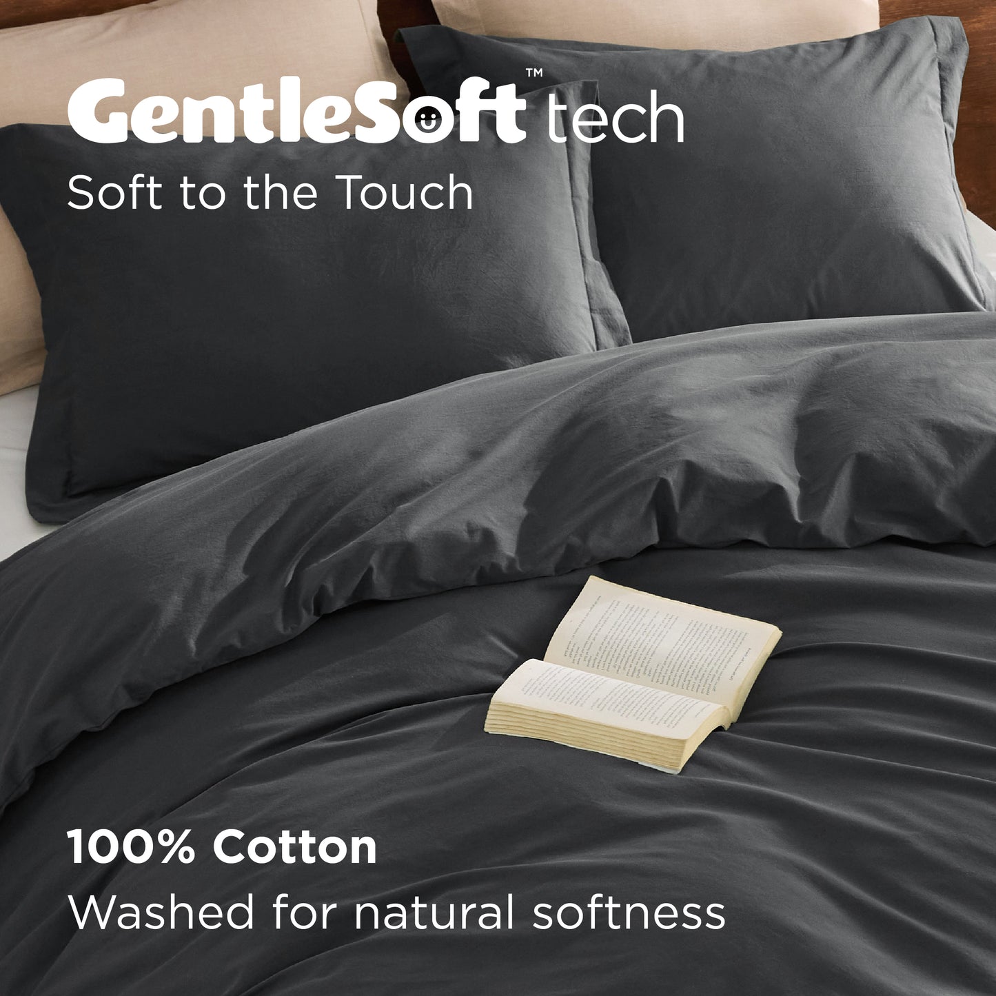 GentleSoft® Washed Cotton Duvet Cover Set