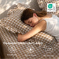 Ruffled Cotton-Like Gingham Sheet Set