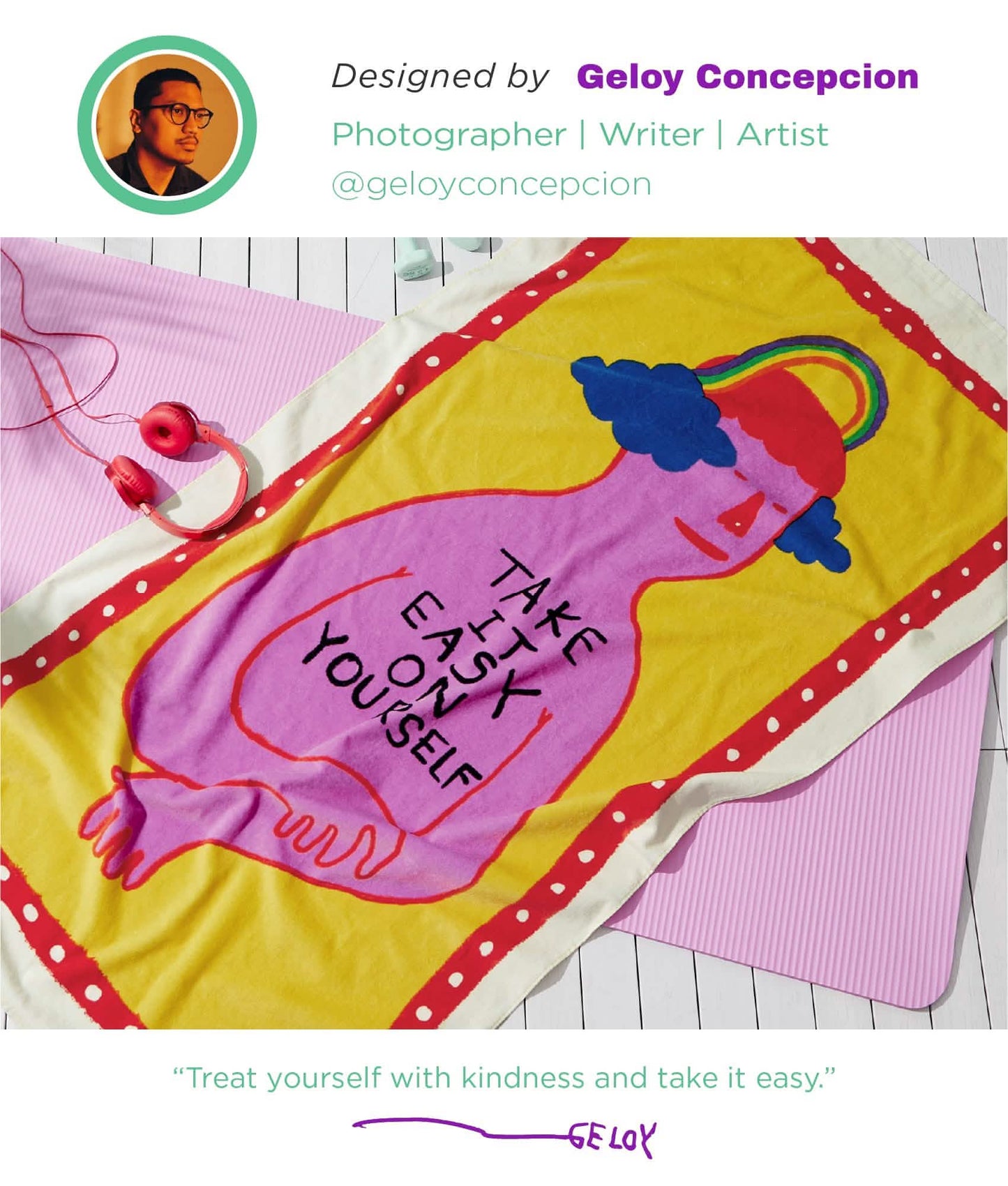U by 100% Cotton- Simplicity Oversized Beach Towel