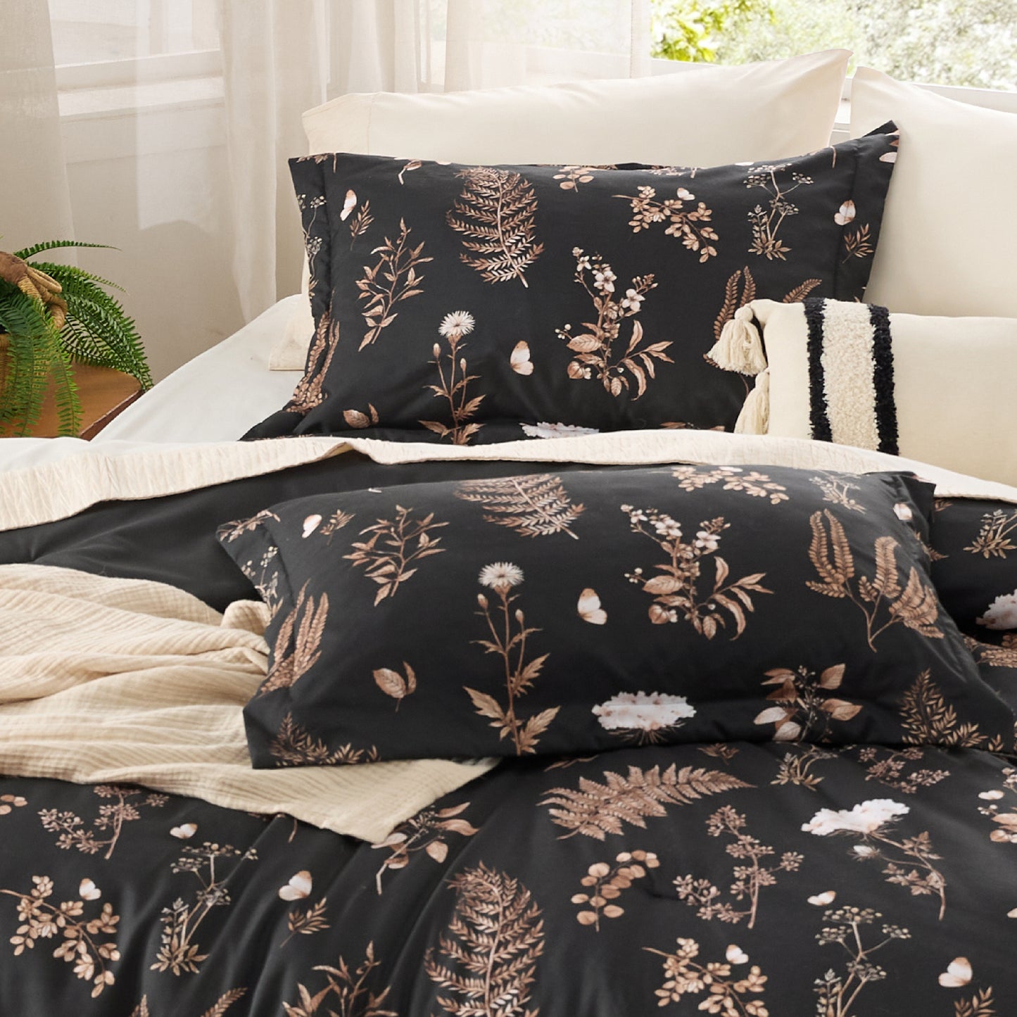 Retro Botanical Comforter Set