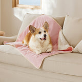 Reversible Sherpa and Microfiber Fleece Dog Blanket