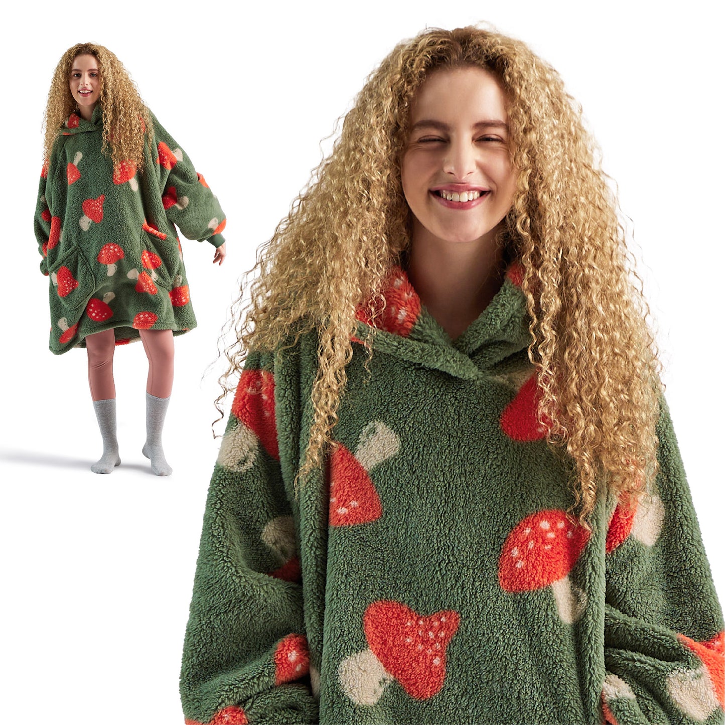 GentleSoft™ Sherpa Fleece Wearable Blanket