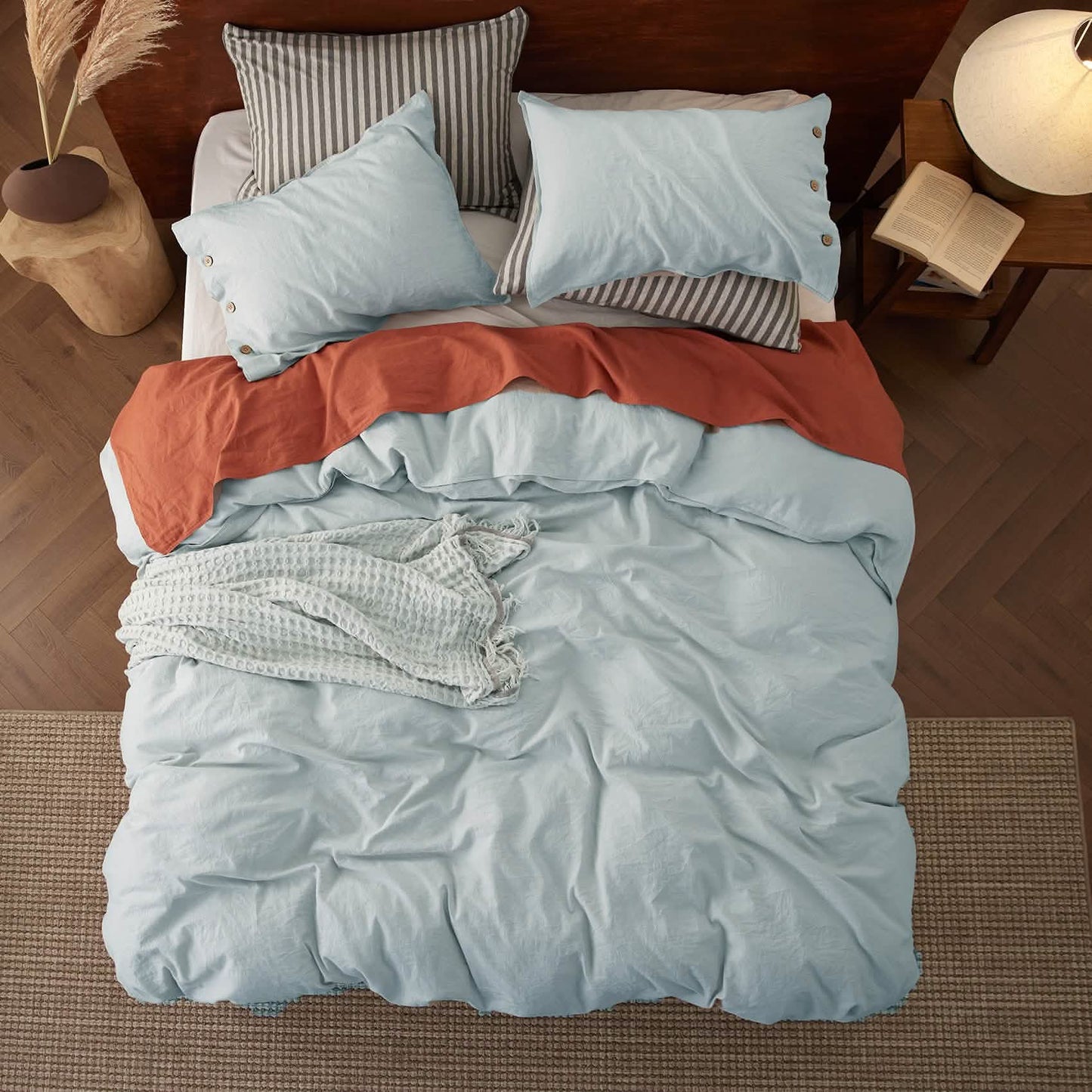 Cotton Linen Hybrid Duvet Cover Set